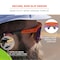 Ergodyne AEGR-AFASM, Safety Glasses, Anti-Scratch & Fog-Off+, Orange Mirror Lens, Orange Frame, Half-Frame AEGR-AFASM - alternate 3